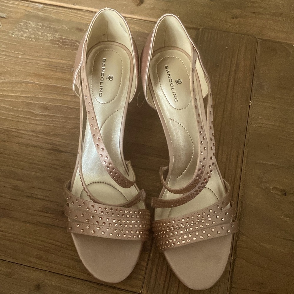 Natural/champagne colored dress heels